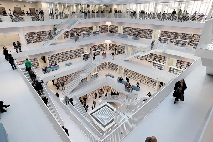 Stuttgart City Library is a public library in Stuttgart, Germany Most Beautiful Libraries Around The World