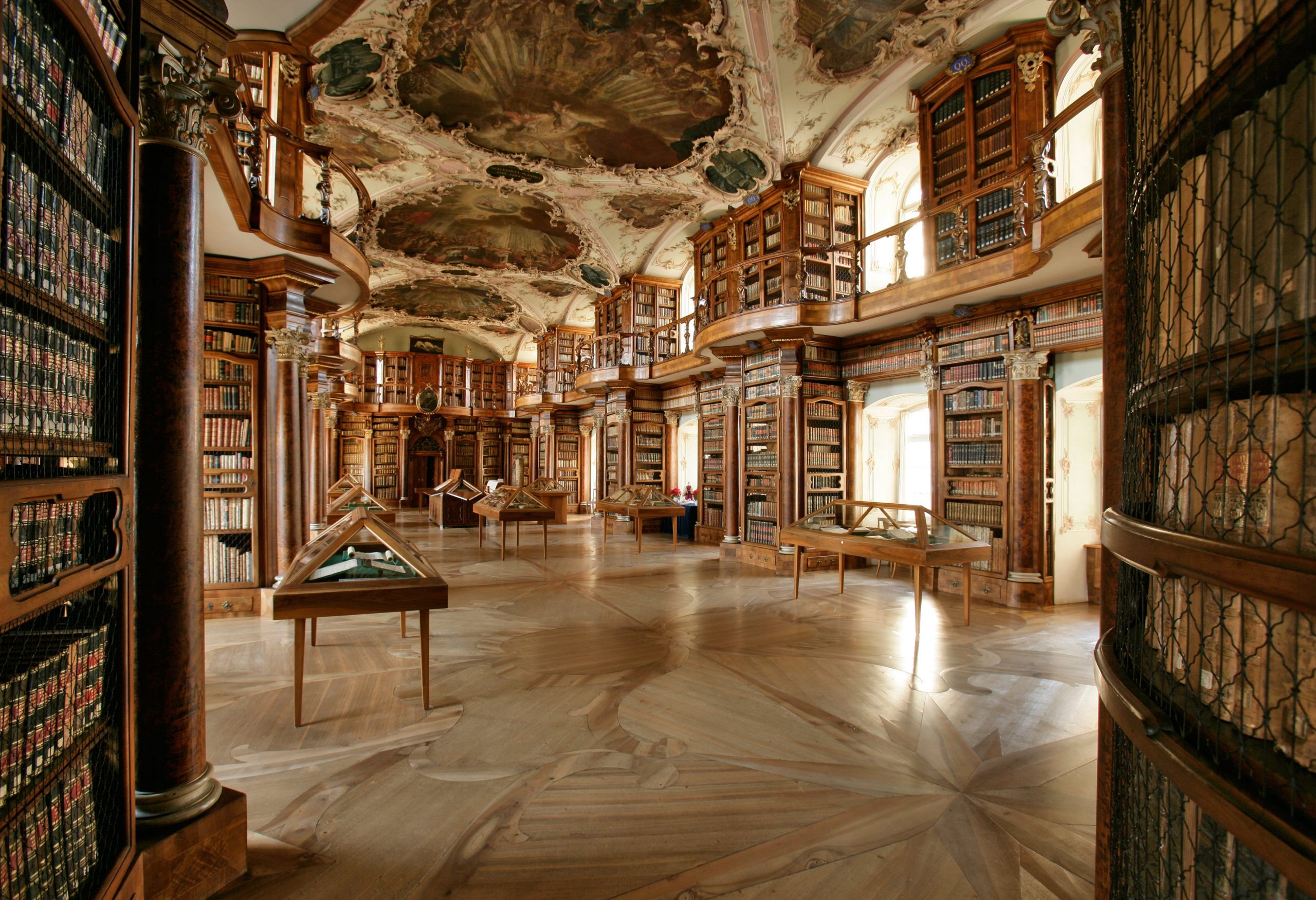 The Abbey Library of St. Gall is located in the Swiss town of St. Gallen Most Beautiful Libraries Around The World