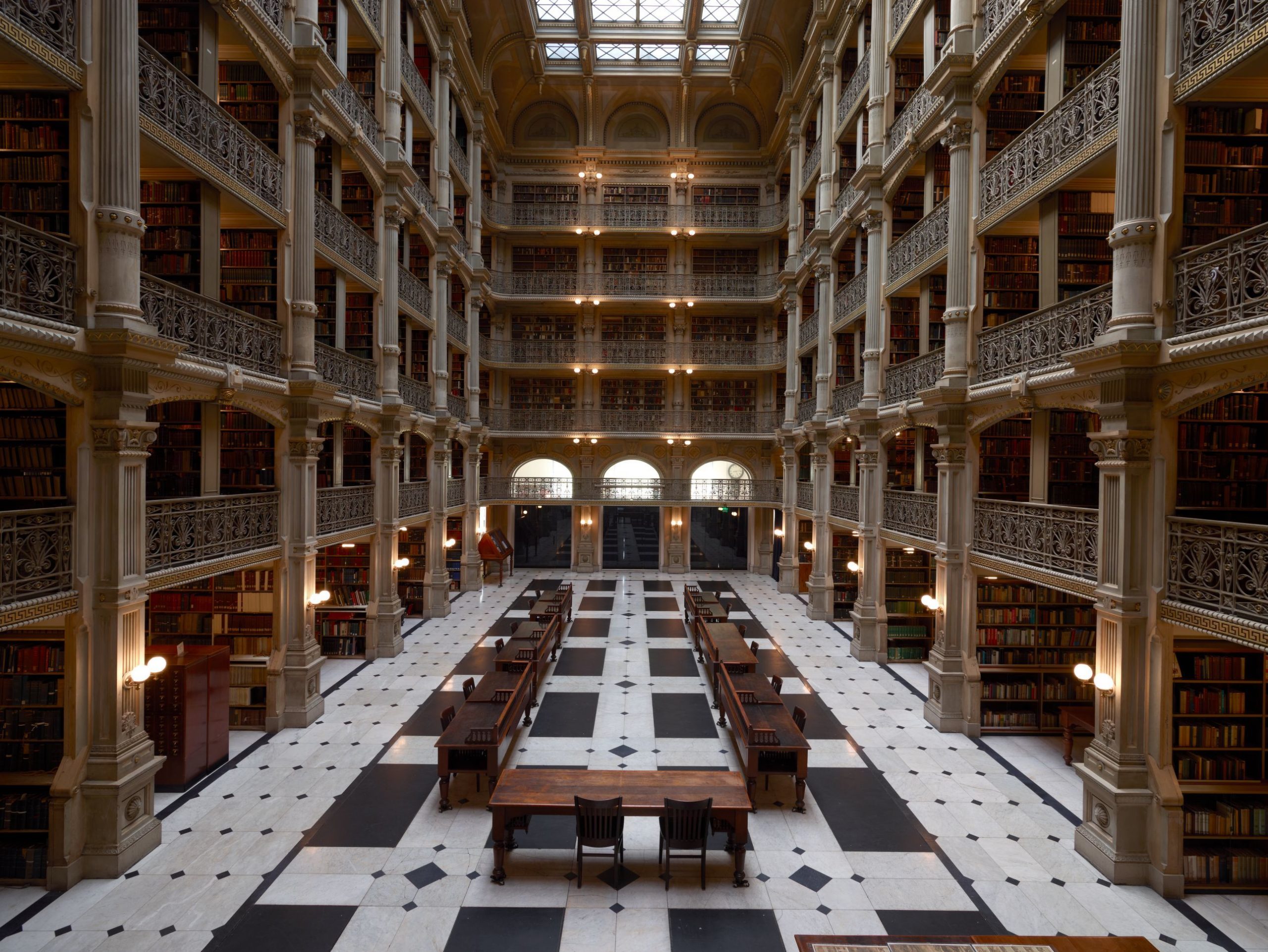 The George Peabody Library in Baltimore, Maryland Most Beautiful Libraries Around The World