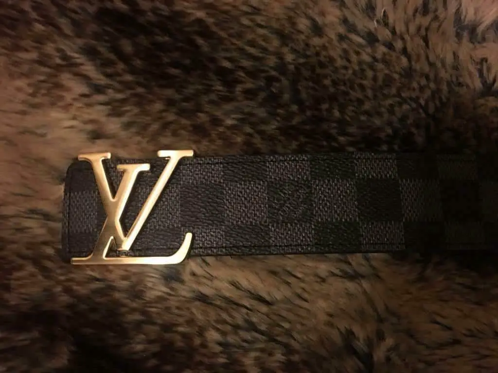 The letters LV Belt from Louis Vuitton Expensive Belts In The World